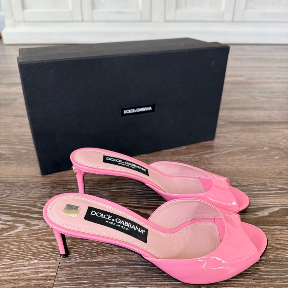 Dolce & Gabbana Vibrant Pink Mules - Picture 2 of 10
